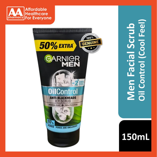 Garnier Men Oil Control Anti-Blackheads Icy Scrub 150mL