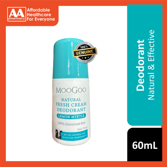 MooGoo Natural Fresh Cream Deodorant (Lemon Myrtle) 60mL