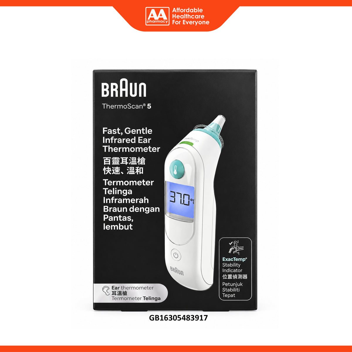 Braun ThermoScan 5 Infrared Ear Thermometer (IRT 6030) 1's