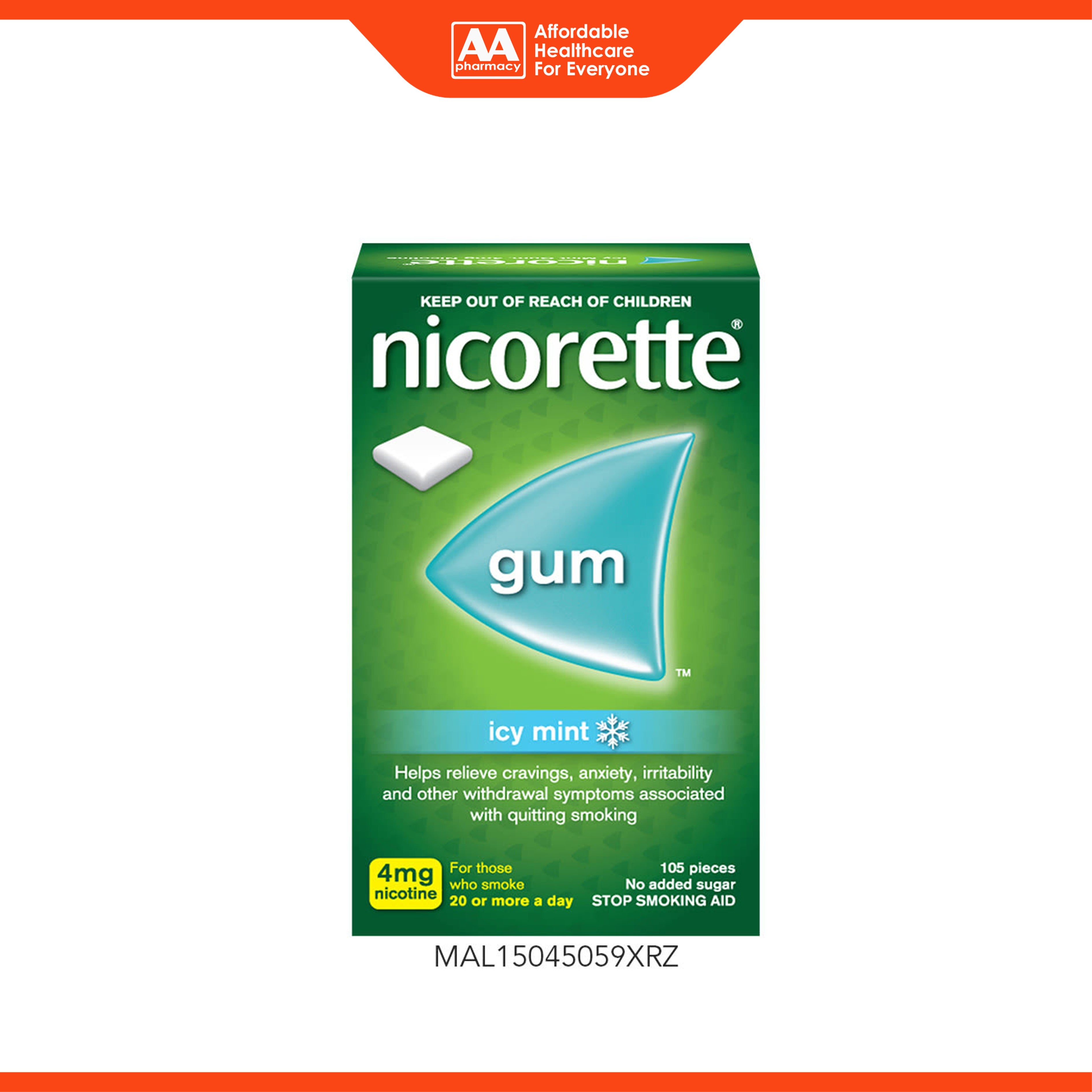 Nicorette Icy Mint 4mg Gum (105's)