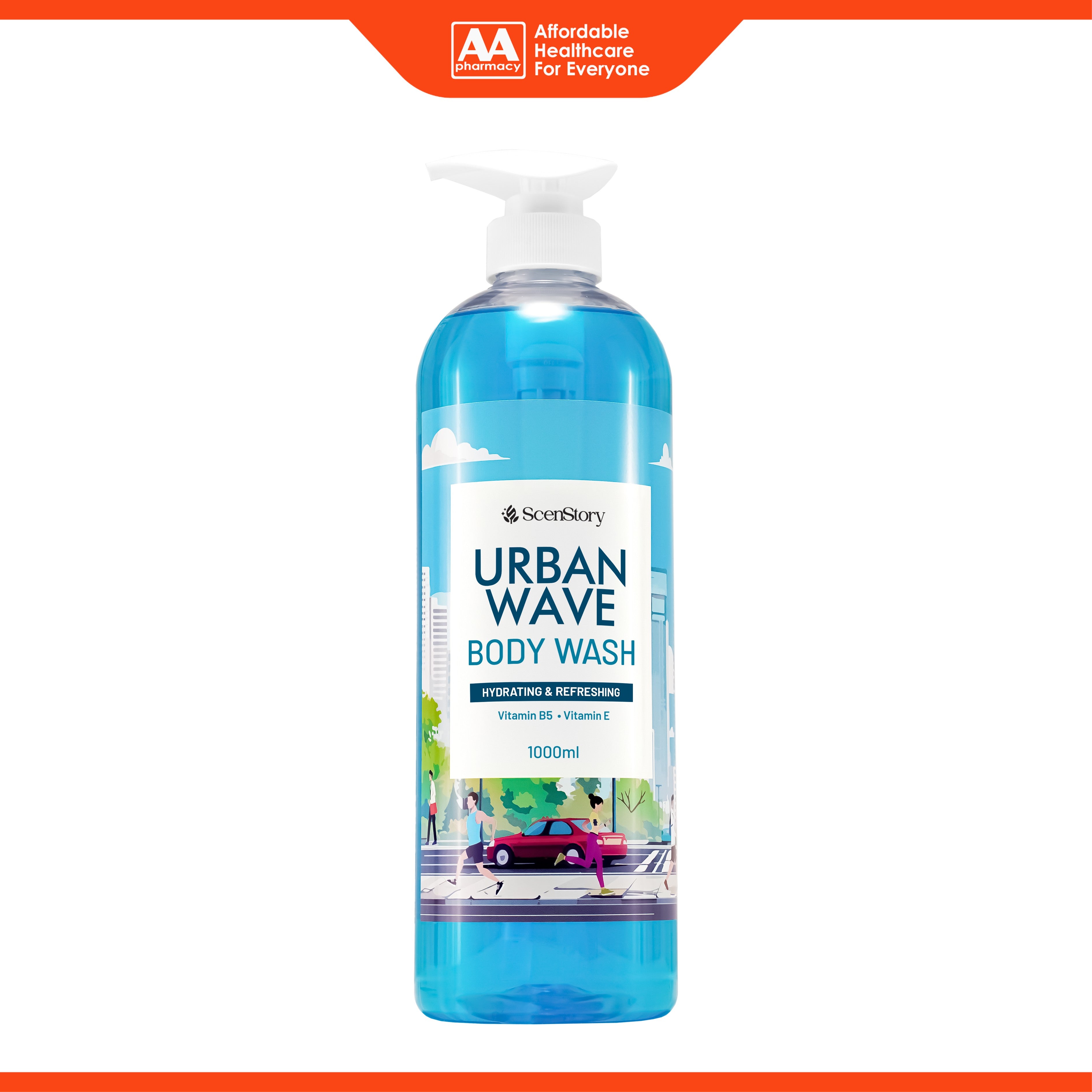ScenStory Urban Wave Body Wash 1000mL (Hydrating and Refreshing)