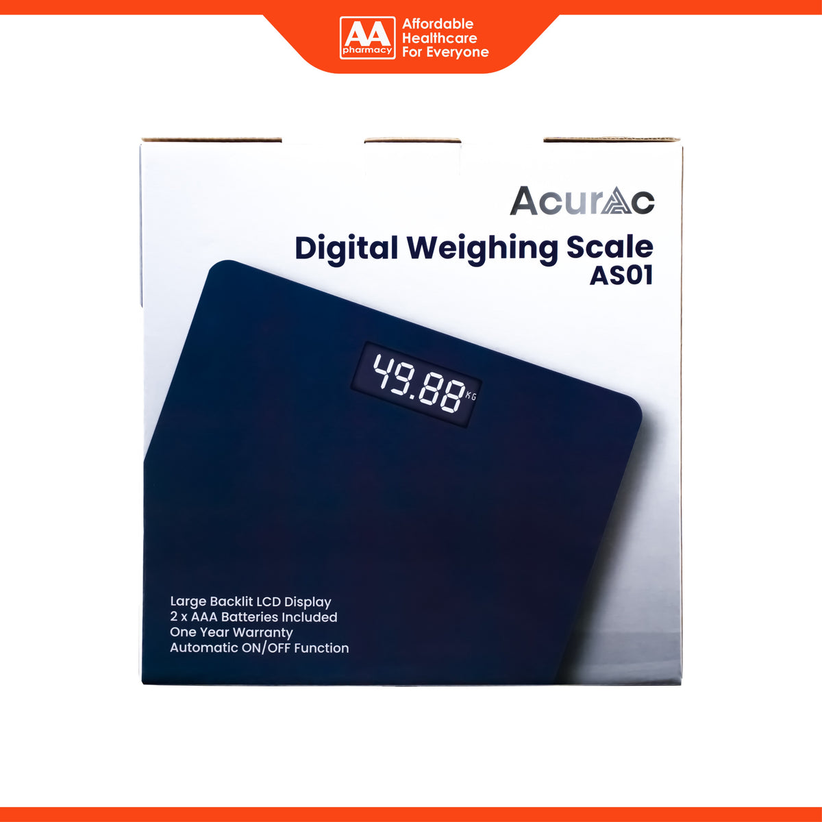 Acurac Digital Weighing Scale (Model: AS01) - 1 Year Warranty