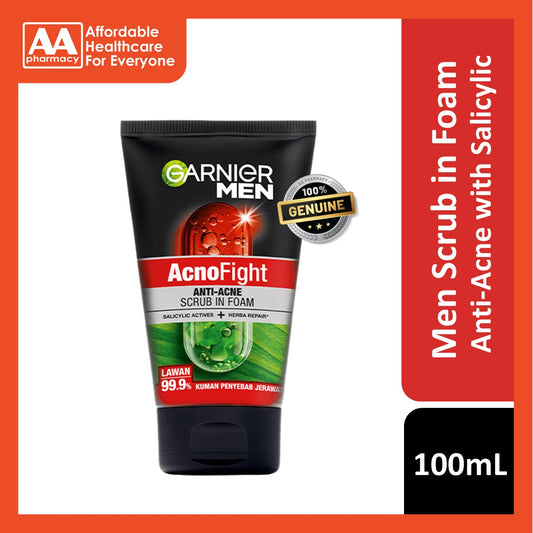 Garnier Men Acno Fight Anti-Acne Scrub in Foam 100mL