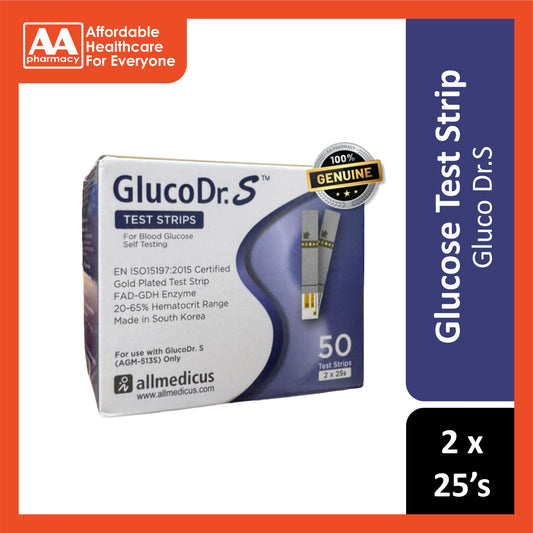 Gluco Dr.S Blood Glucose Test Strips 2x25’s