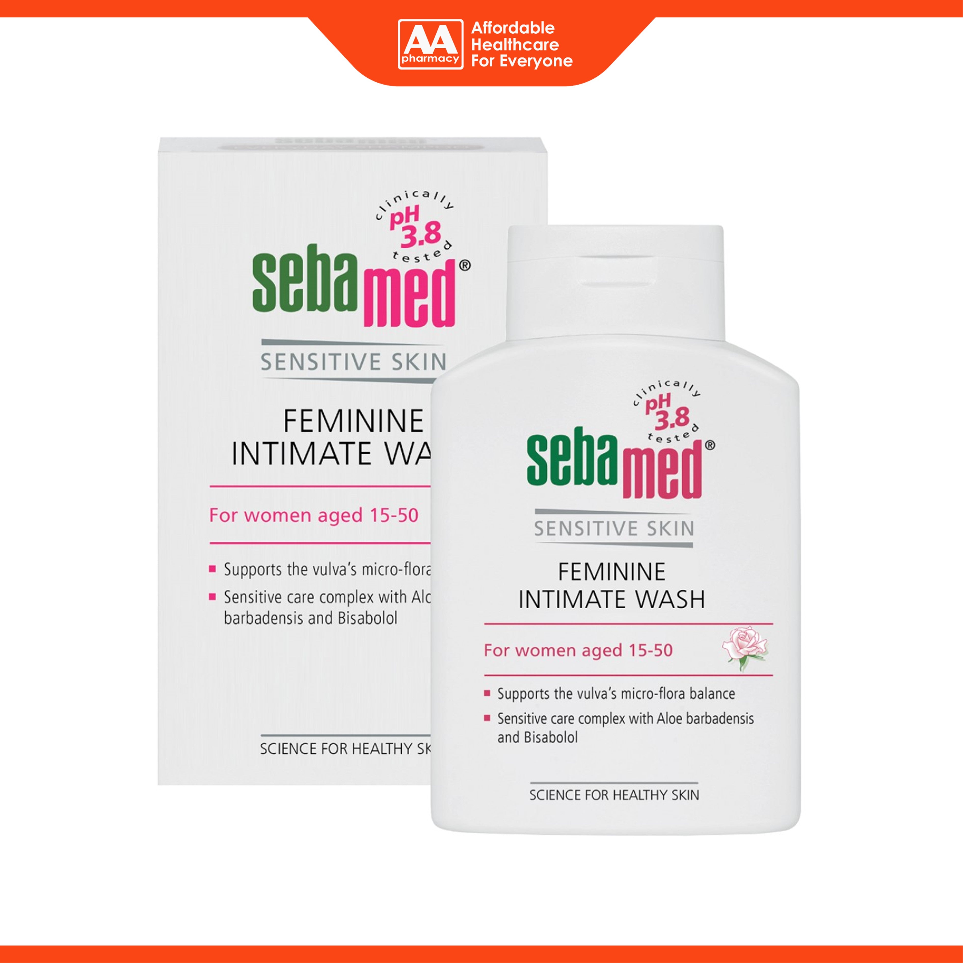Sebamed Feminine Intimate Wash pH3.8 200mL (For Women Aged 15-50)