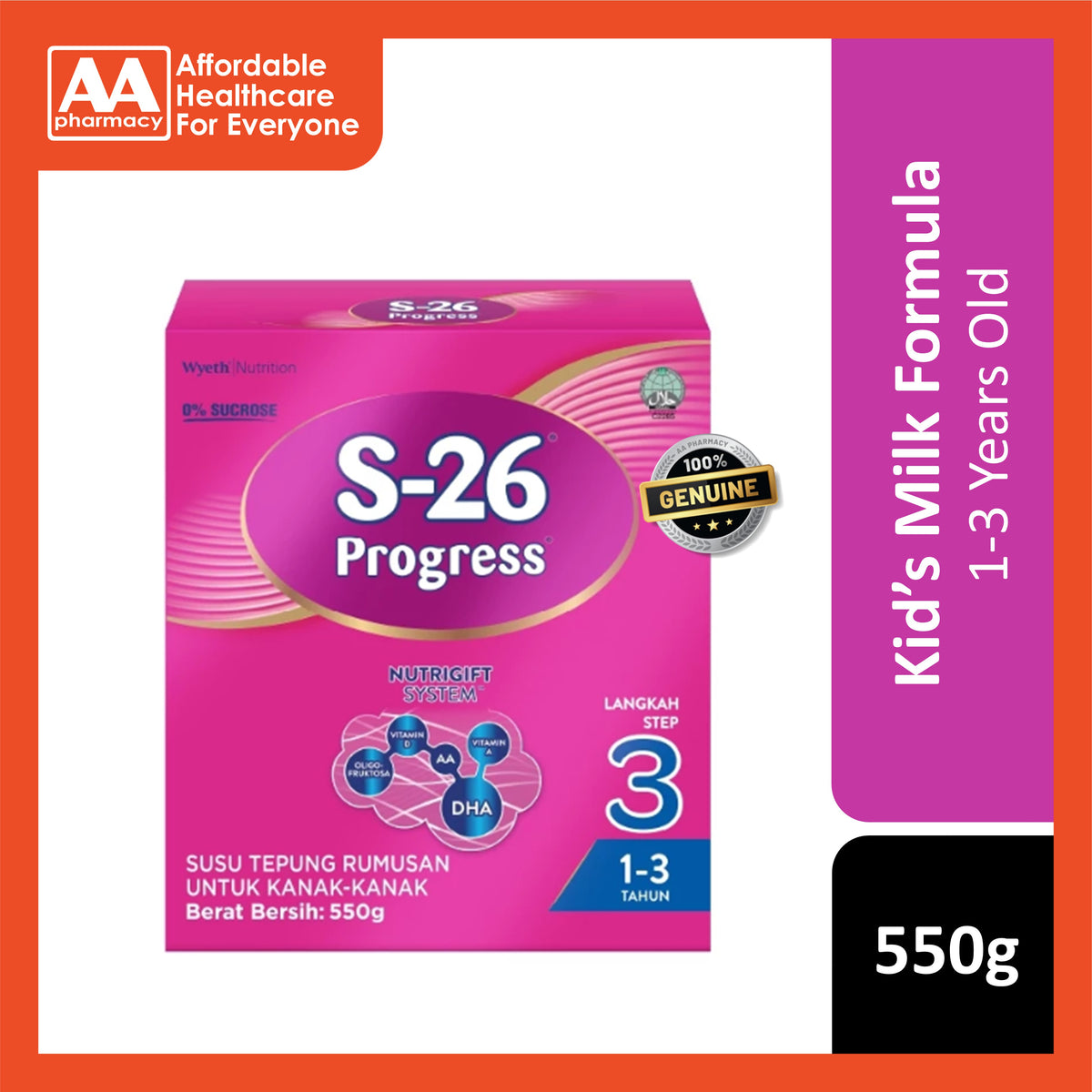 S-26 Progress Milk Formula Step 3 550g (For Children 1-3 Years) – AA ...