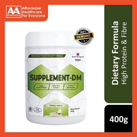 Supplement-DM Complete Balanced Nutrition For Diabetes 400g (Vanilla Flavour)