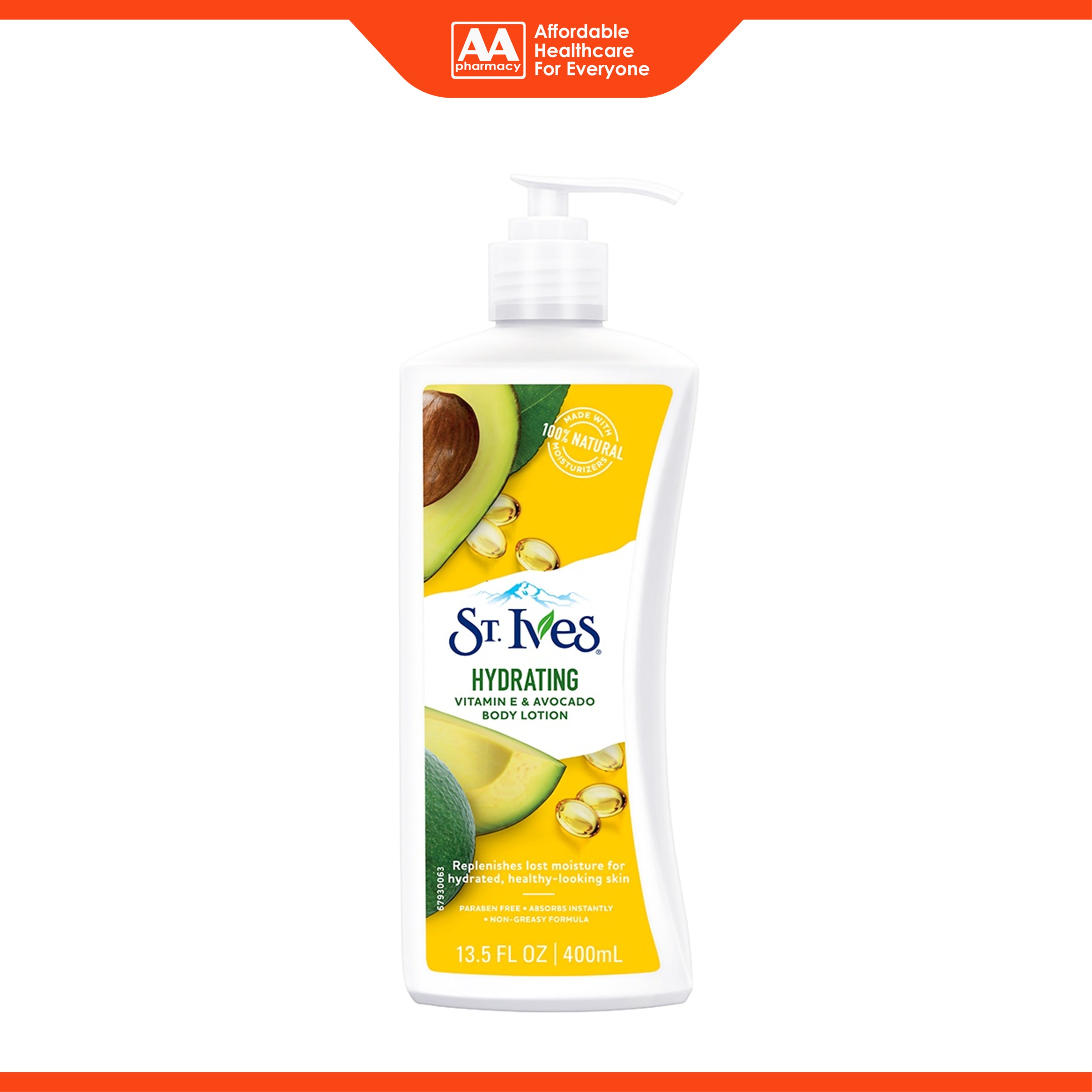 ST. Ives Hydrating Vitamin E and Avocado Body Lotion 400mL