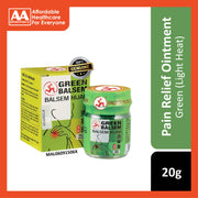 3 Legs Green Balsem Pain Relief Ointment 20g (Light Heat)