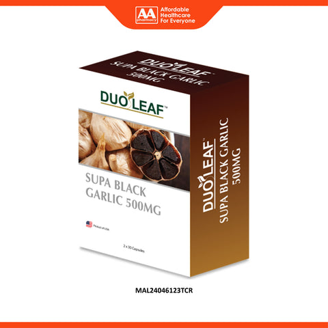 Duoleaf Supa Black Garlic 500mg Capsule 2x30's