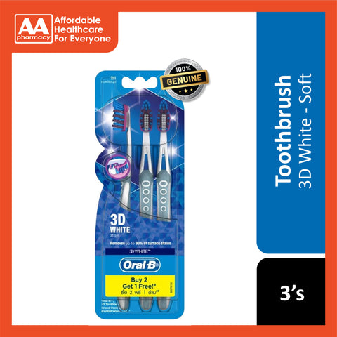 Oral-B Toothbrush (3D White, Soft) 2+1's