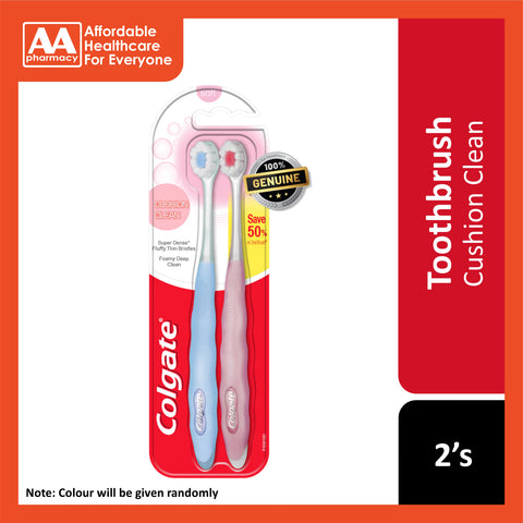 Colgate Cushion Clean Toothbrush (Soft) 2's
