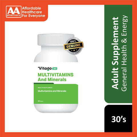 Vitago365 Multivitamins and Minerals Tablet 30's