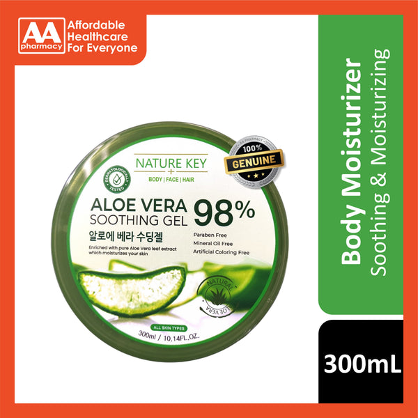 Nature Key Aloe Vera 98% Soothing Gel 300mL – AA Pharmacy