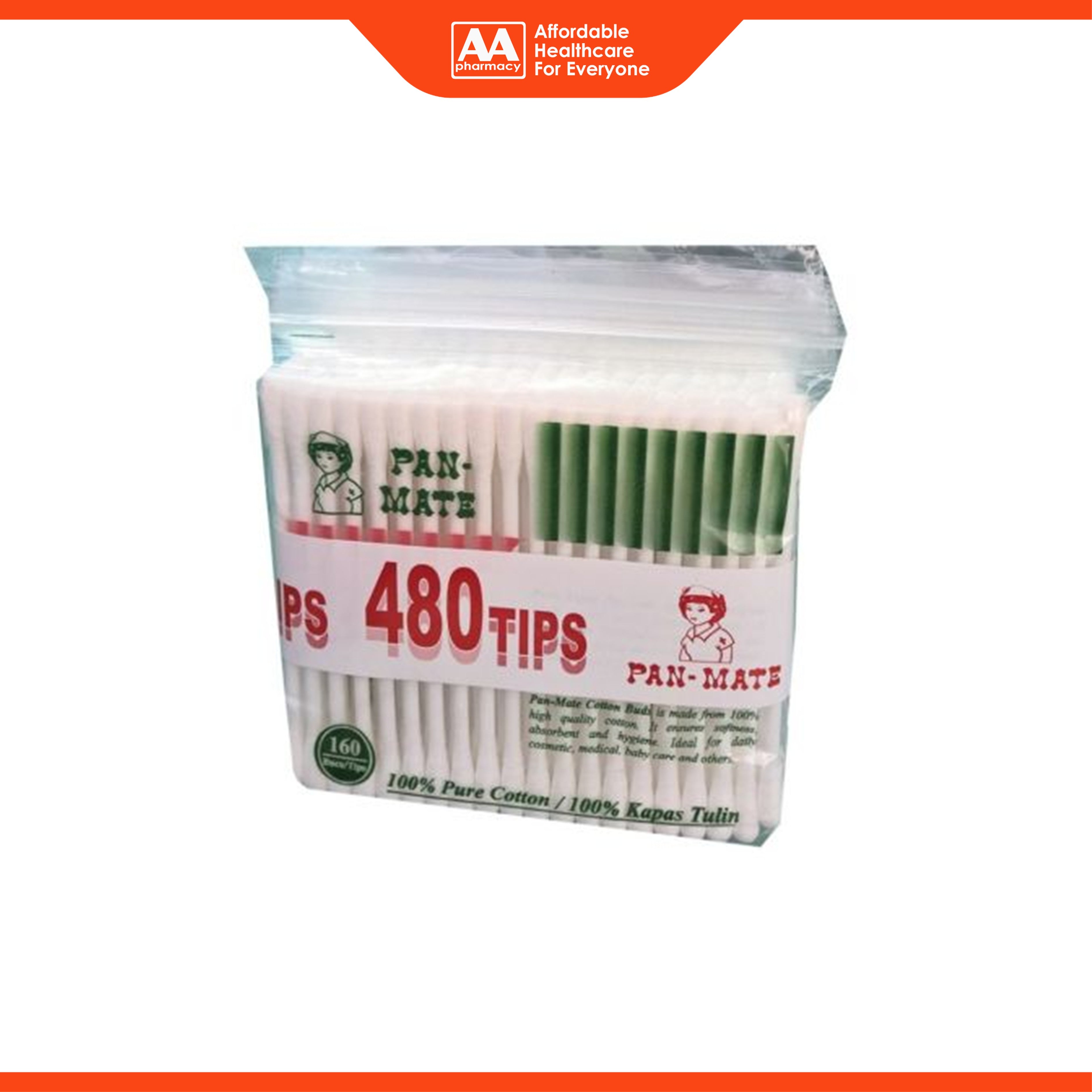 Pan-Mate 100% Pure Cotton Bud (3 x 160's)