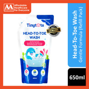 Tinytots Head-To-Toe Wash Refill Pack 650ml (With Calendula, Aloe Vera and Bilberry Extract)