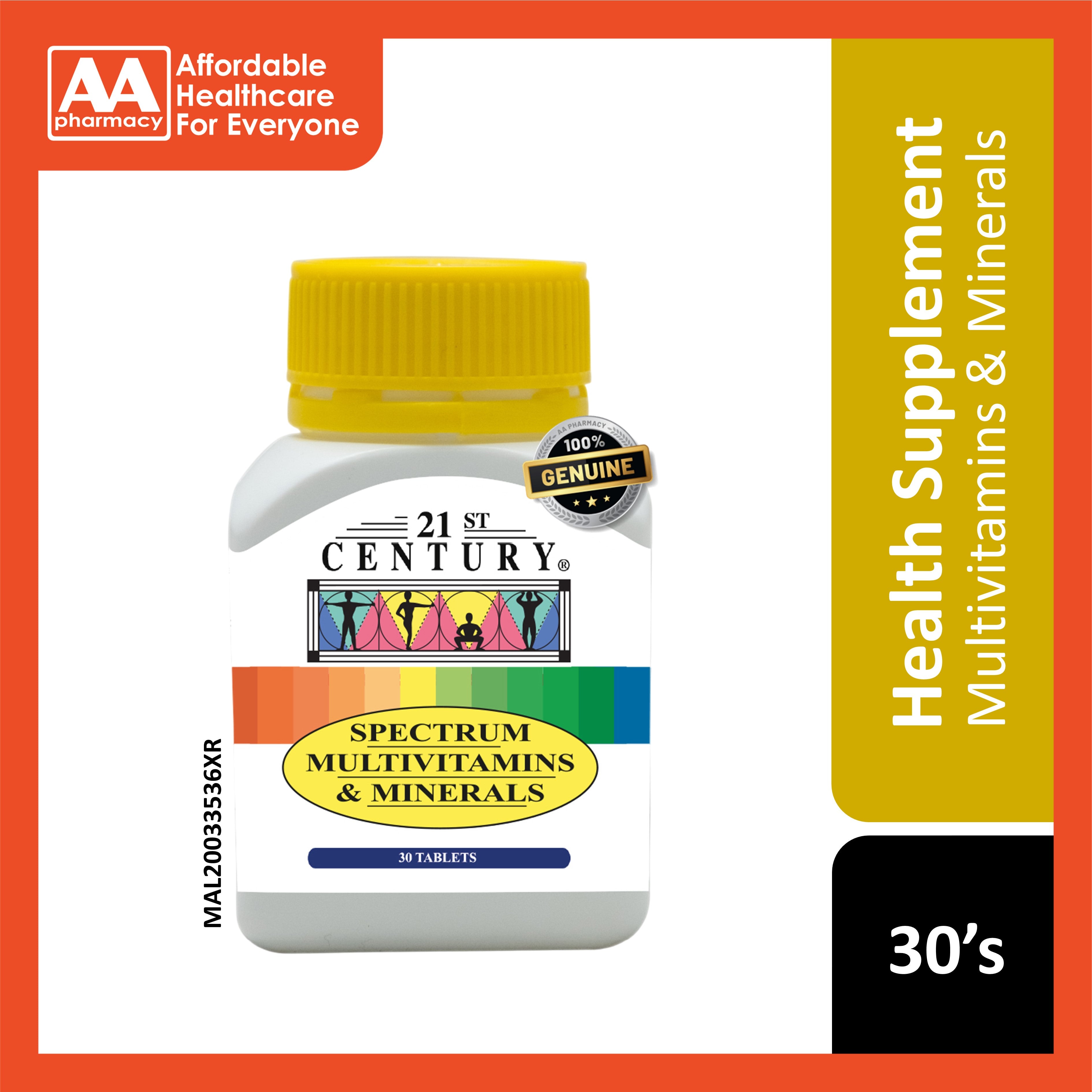 21st Century Spectrum Multivitamins & Minerals Tablet 30's
