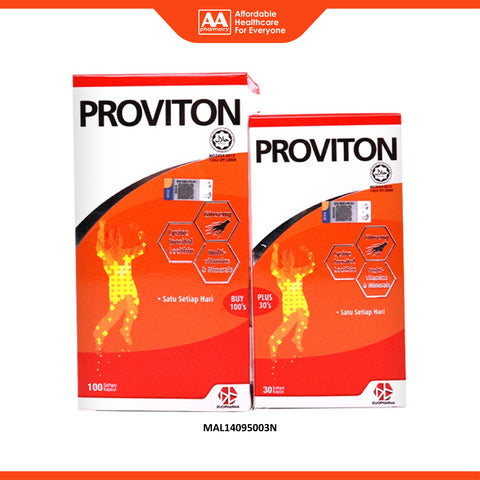 Proviton Multivitamins and Minerals (with Ginseng, Lysine, Inositol, Lecithin) Softgel Capsule 100's+30's