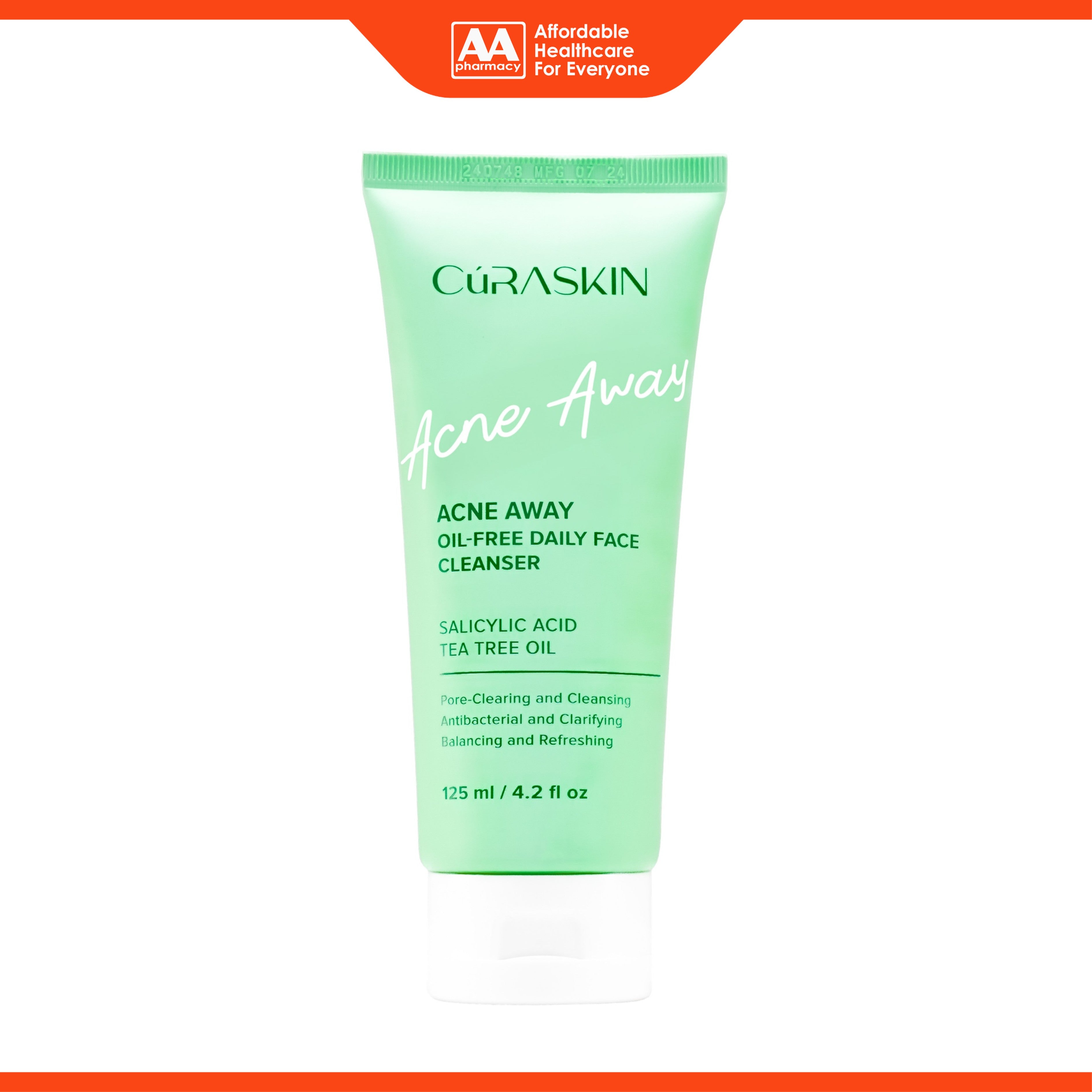 Curaskin Acne Away Oil-Free Daily Face Cleanser 125mL