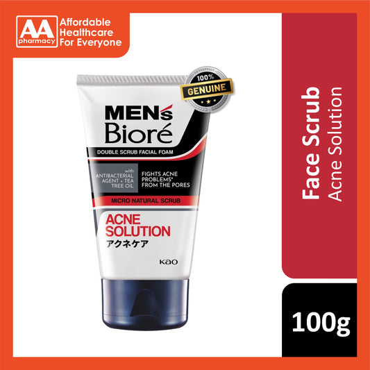 Biore Mens Double Scrub Acne Solution 100g