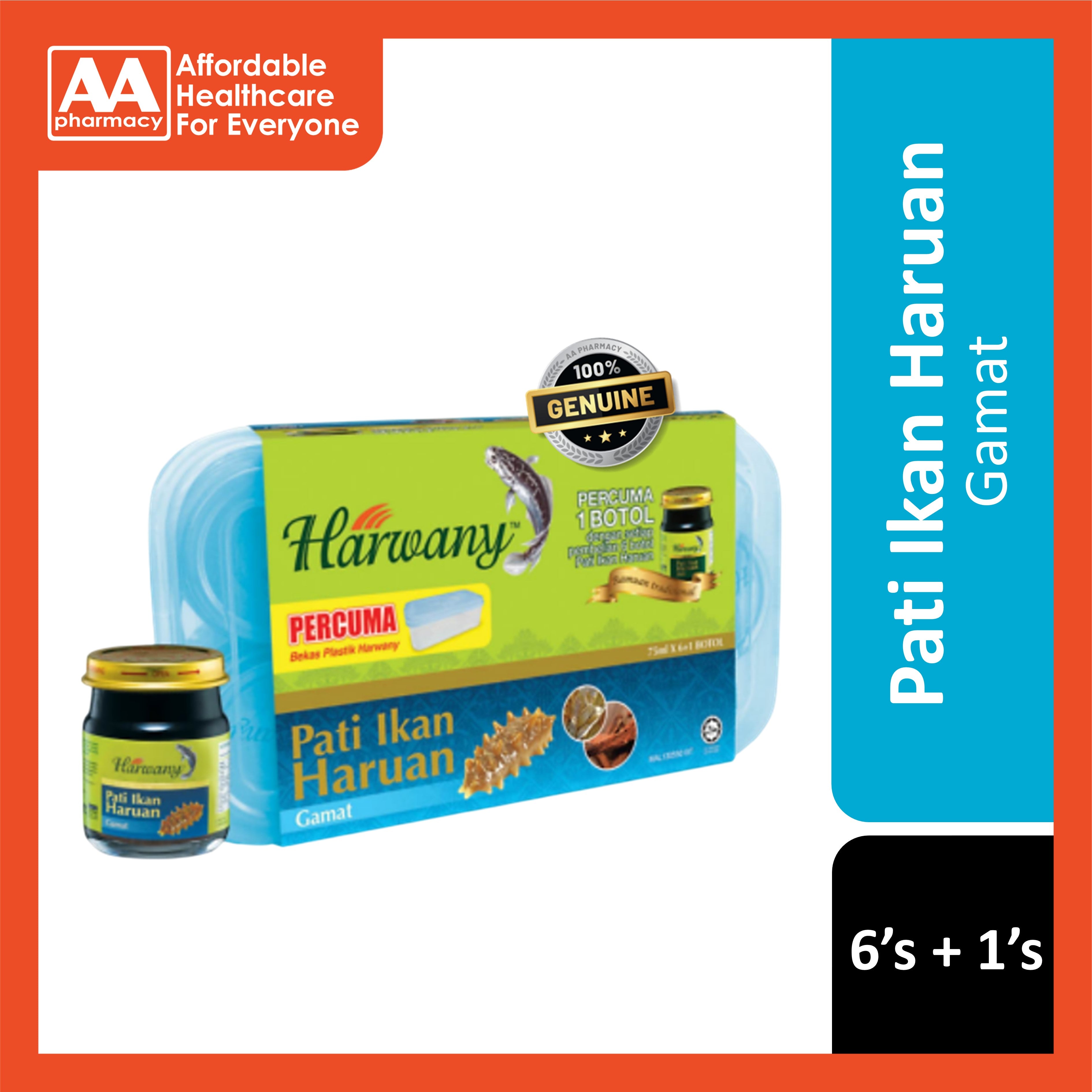 Harwany Pati Ikan Haruan Gamat Buy 6 Free 1 (7's)