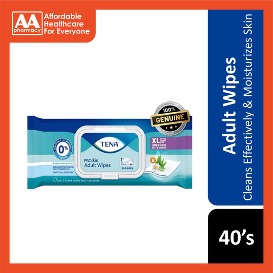 Tena Proskin Adult Wipes 40's