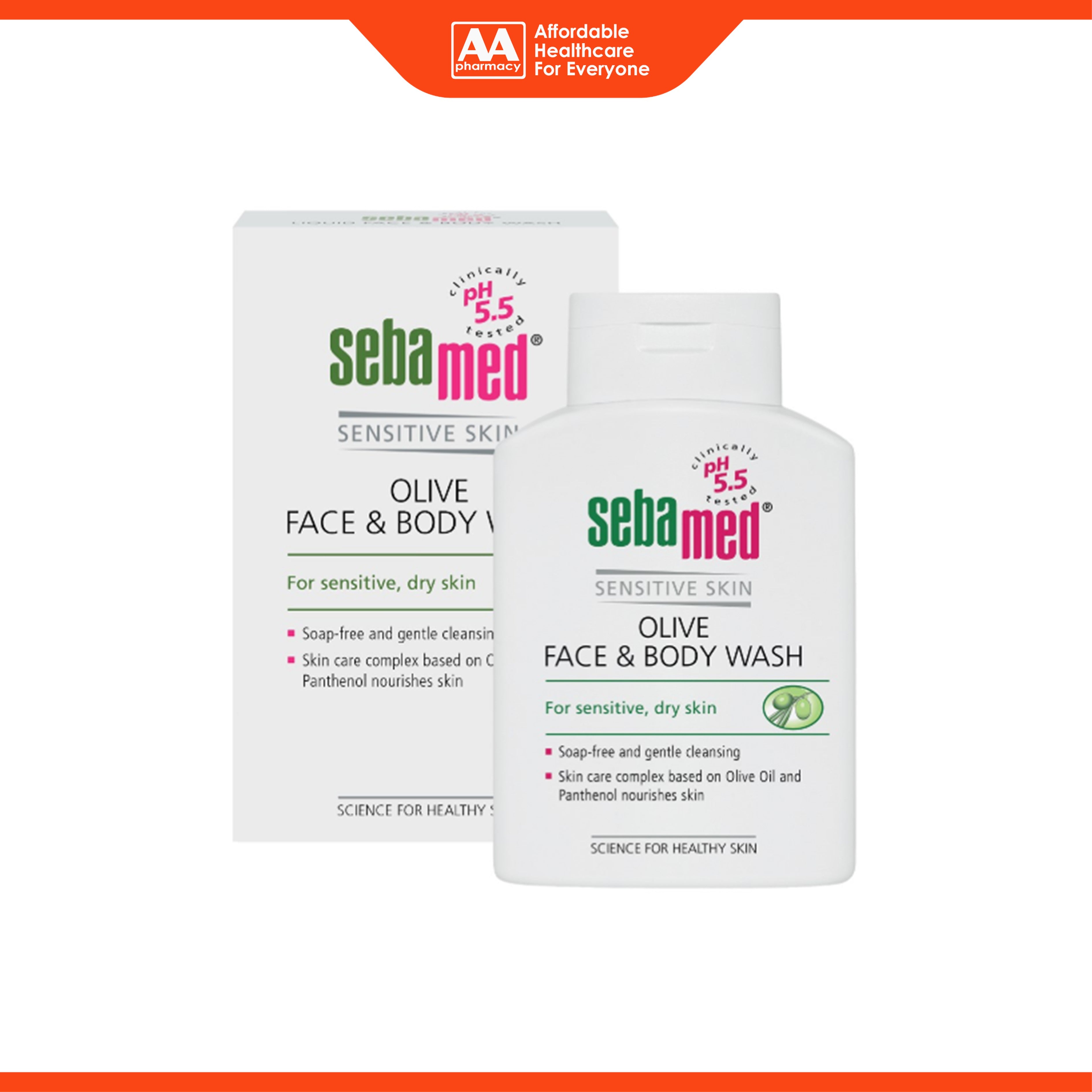 Sebamed Olive Face and Body Wash 200mL