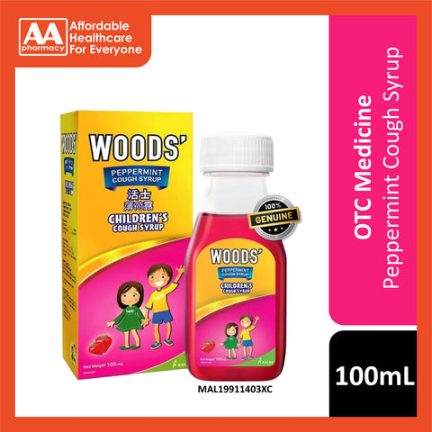 Woods' Peppermint Children's Cough Syrup (Strawberry) 100mL