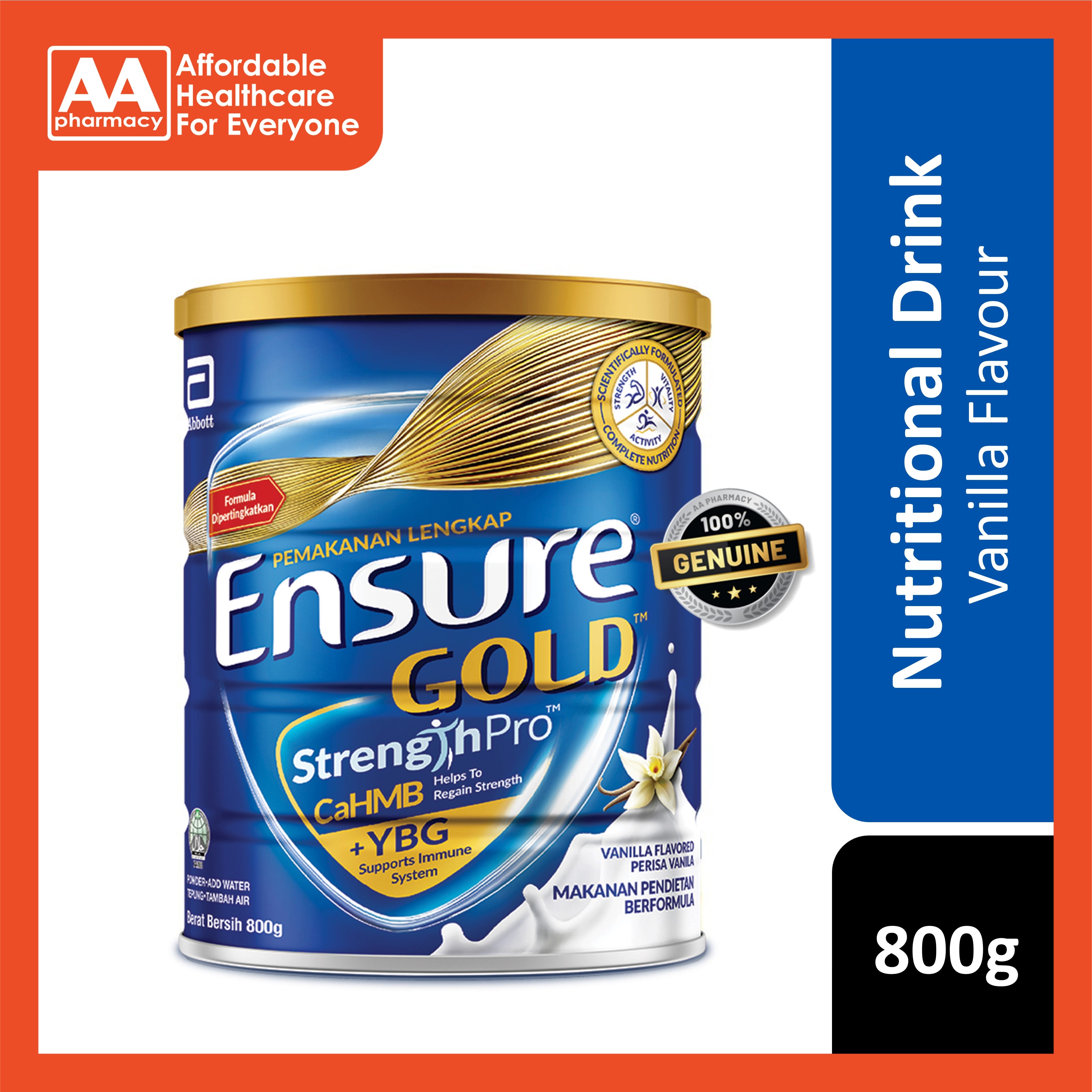 Ensure Pro Abbott Ensure Gold StrengthPro Complete Nutrition Drink 800g (Vanilla ...