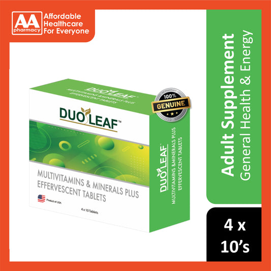 Duoleaf Multivitamins and Minerals Plus Effervescent Tablet 4x10's