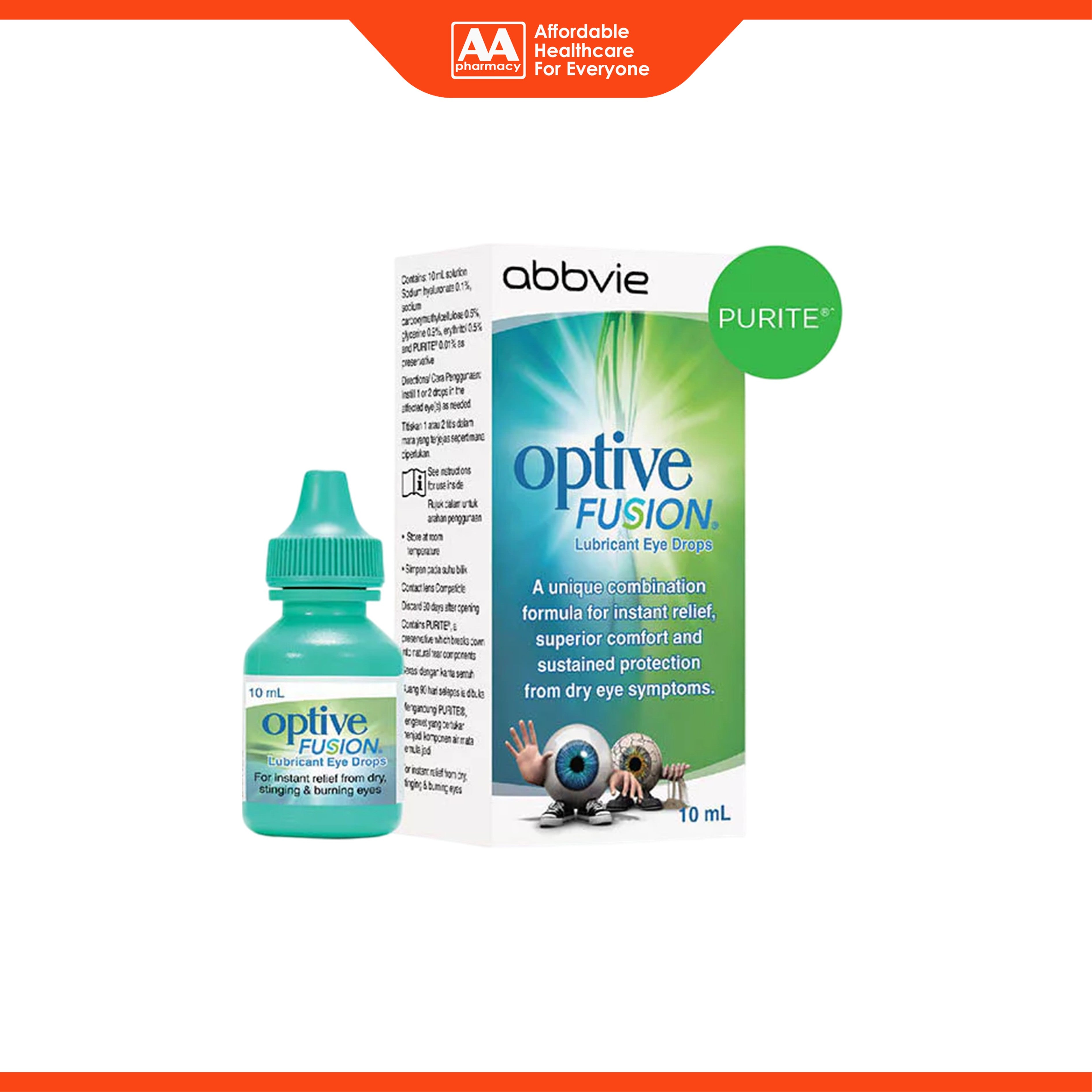Optive Fusion Lubricant Eye Drops (10ml)