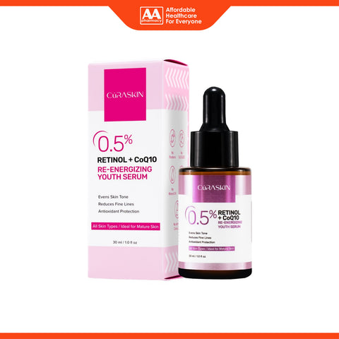 Curaskin 0.5% Retinol + CoQ10 Re-Energizing Youth Serum 30mL
