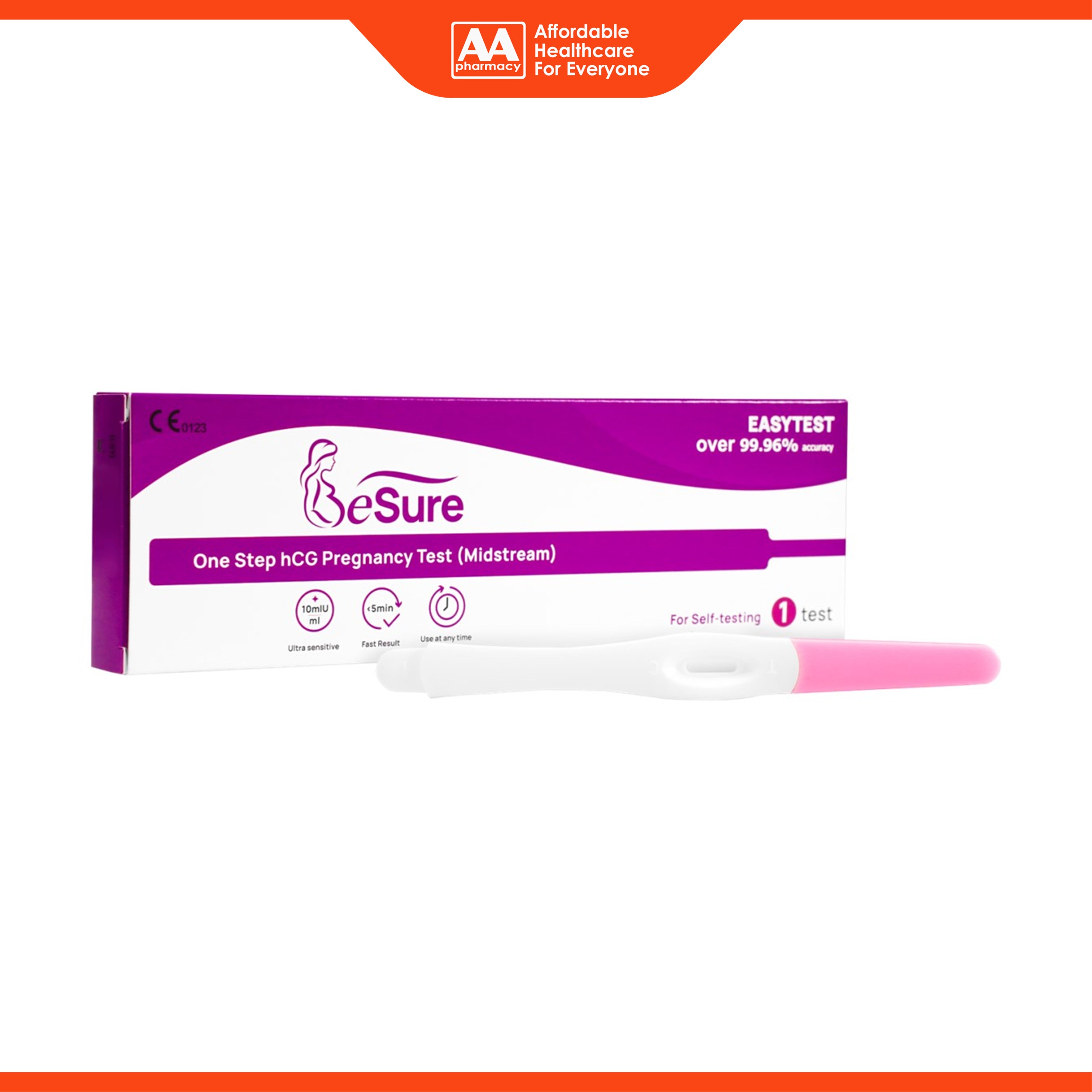 BeSure One Step hCG Pregnancy Test - Midstream (1's)