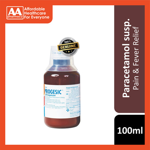 Progesic 250mg/5ml Suspension 100mL – AA Pharmacy