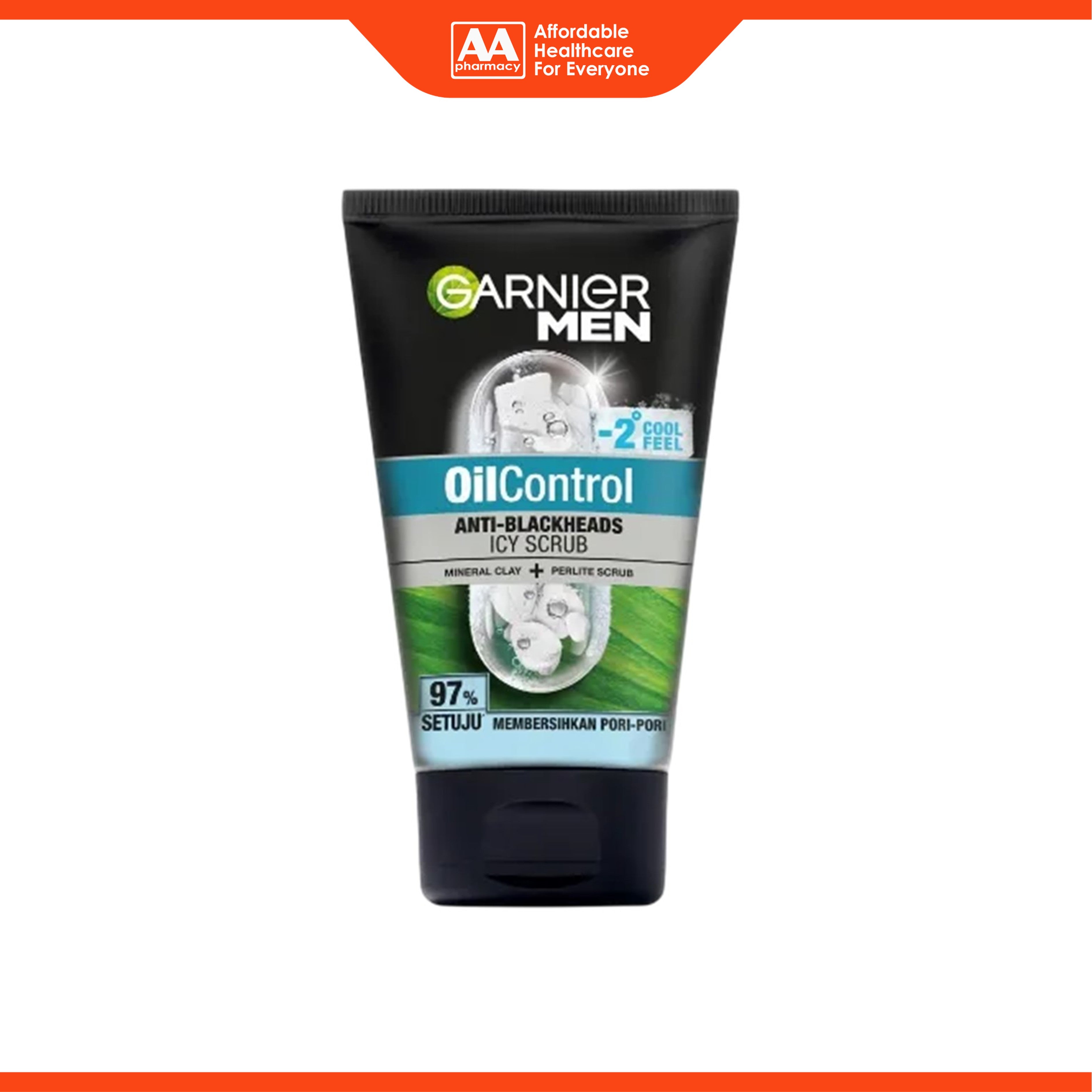 Garnier Men Oil Control Anti-Blackheads Icy Scrub (100ml)