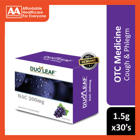 Duoleaf NAC 200mg Sachet 1.5gx30's (Grape Flavour)