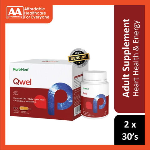 PureMed Qwel Vegecapsule 2x30's