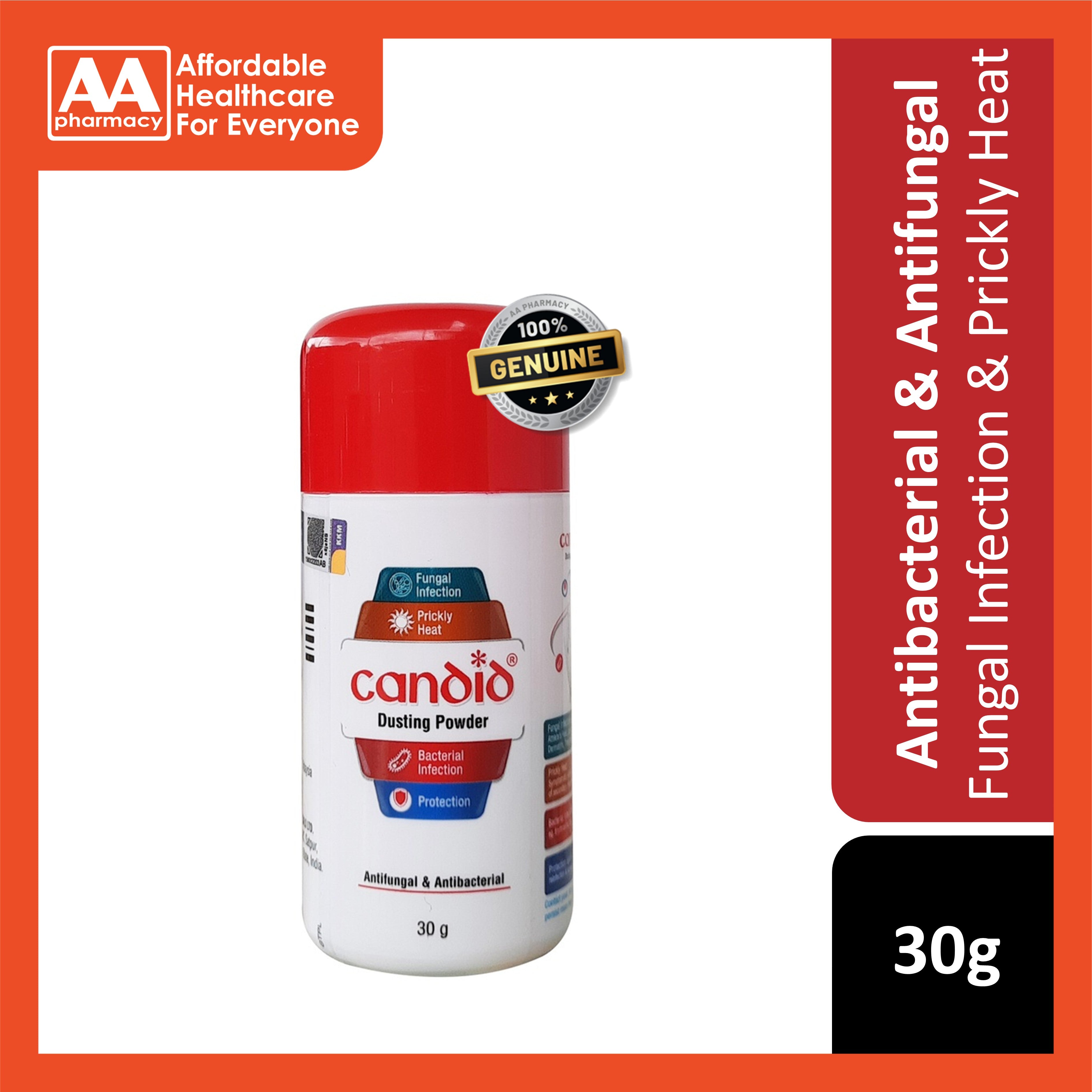 Candid Dusting Powder 30g (Antifungal and Antibacterial)
