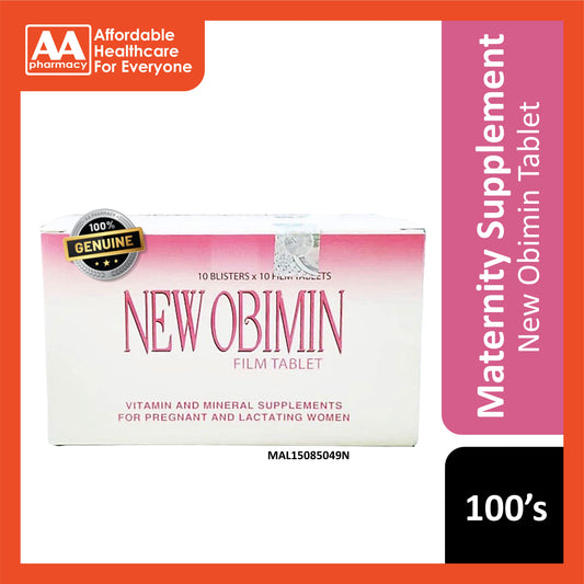 New Obimin Film Tablet 100's (For Pregnant & Lactating Women)