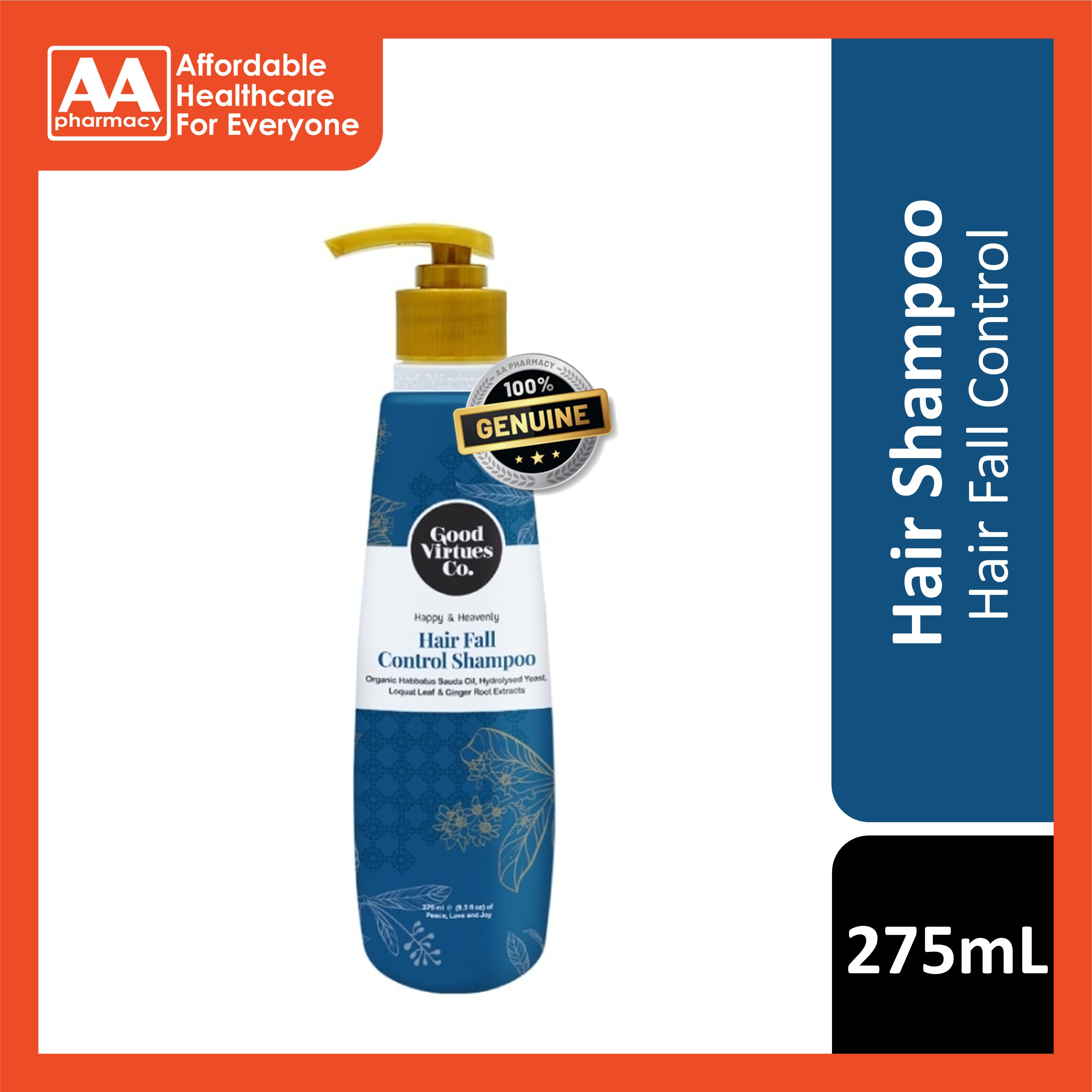 Good Virtues Co. Hair Fall Control Shampoo 275mL