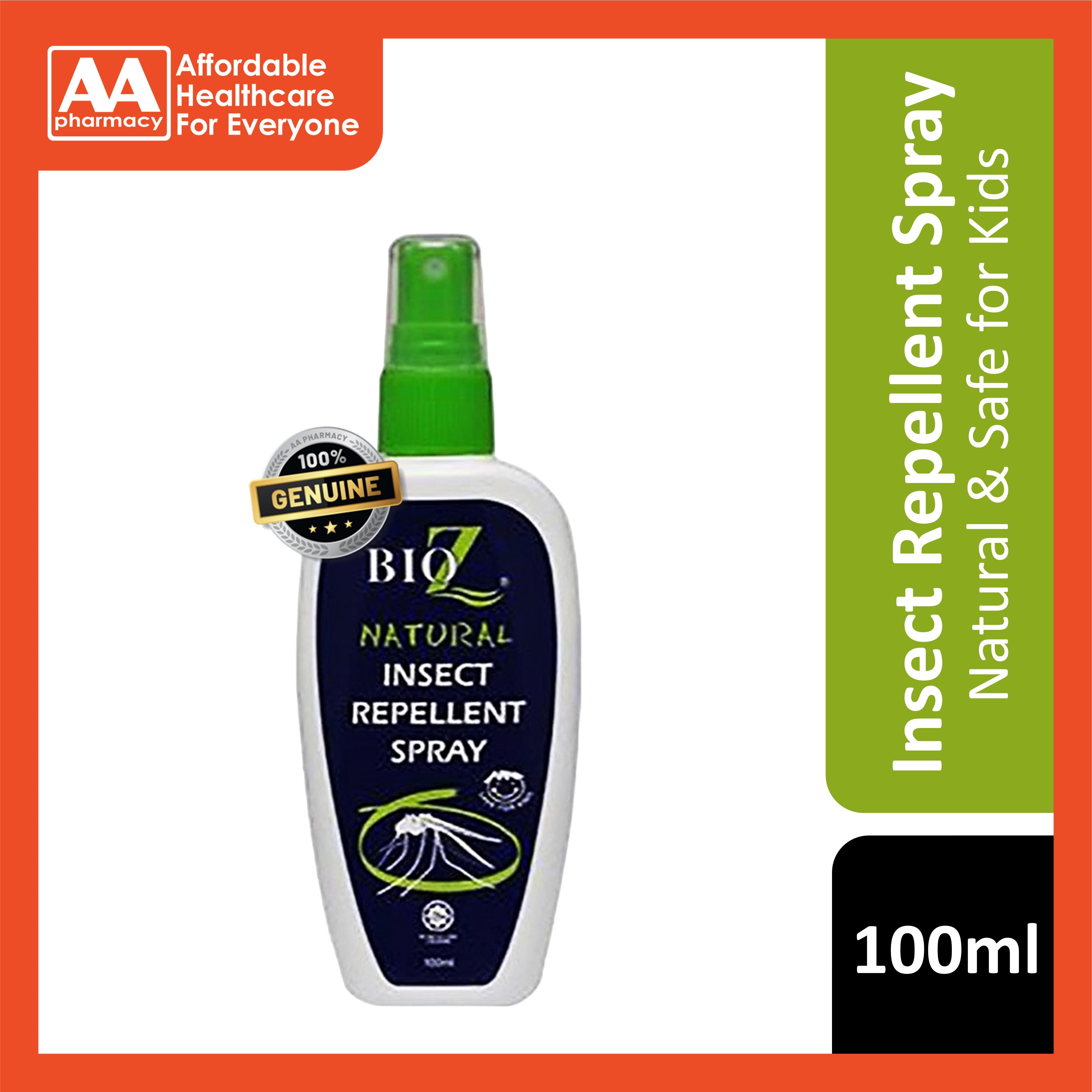 Bio Z Natural Insect Repellent Spray 100mL – AA Pharmacy