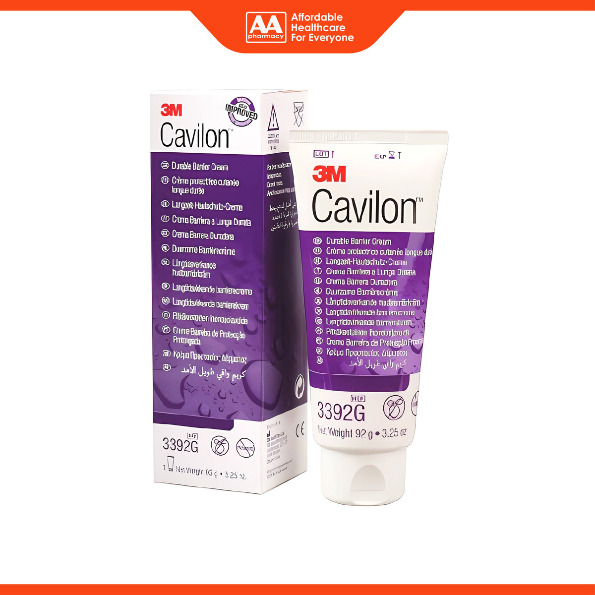 3M Cavilon Durable Barrier Cream - REF 3392G (92g)