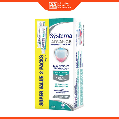 Systema Advance Gum Protect Toothpaste (Deep Clean Whitening) 130gx2's [Twinpack]
