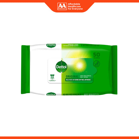 Dettol (Original) Anti-Bacterial Wet Wipes 50's