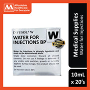 Infusol W Water For Injections BP Ampoule 10mLx20's