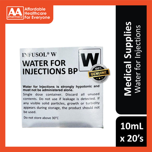 Infusol W Water For Injections BP Ampoule 10mLx20's