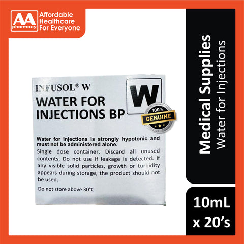 Infusol W Water For Injections BP Ampoule 10mLx20's