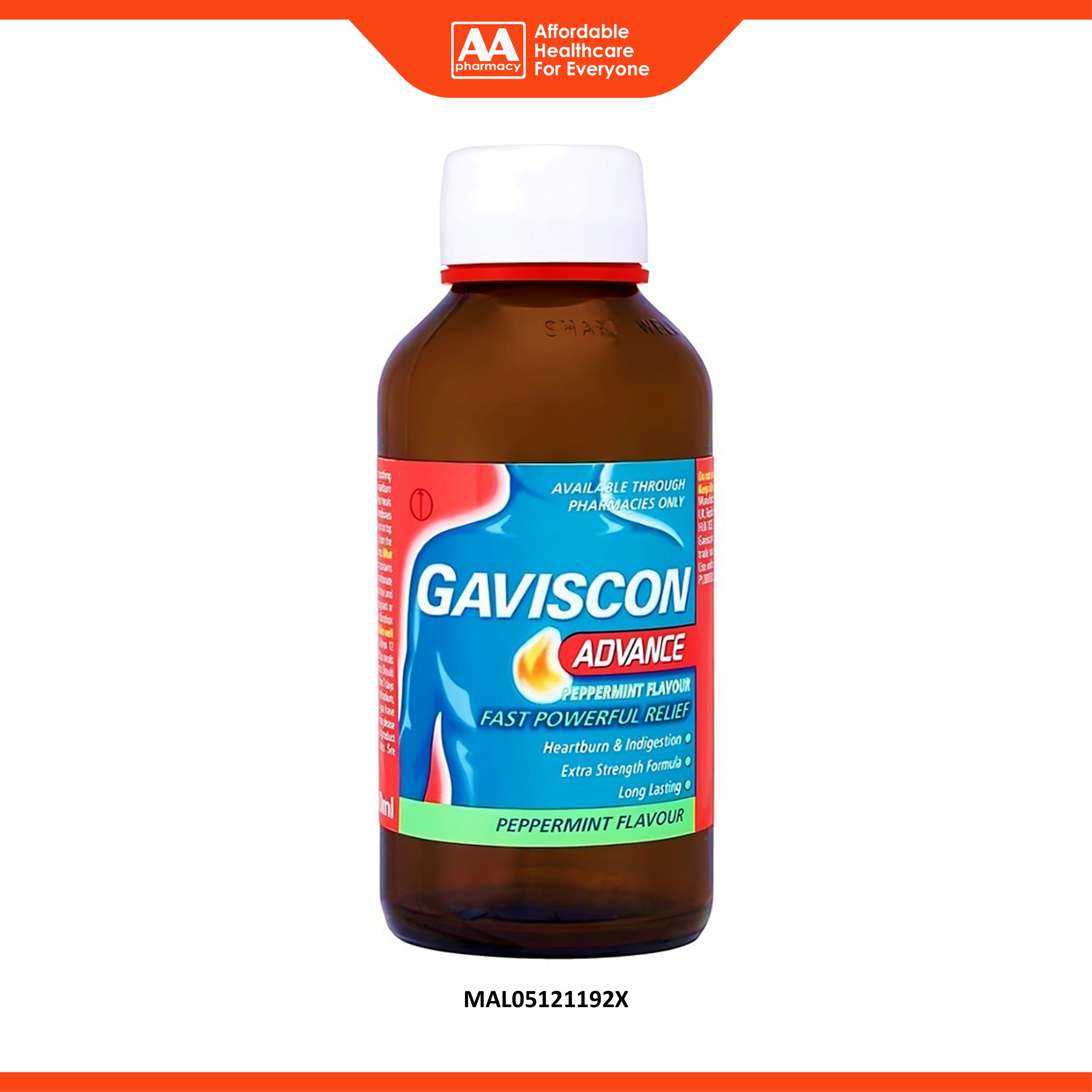 Gaviscon Advance Liquid 150mL (Peppermint Flavour)