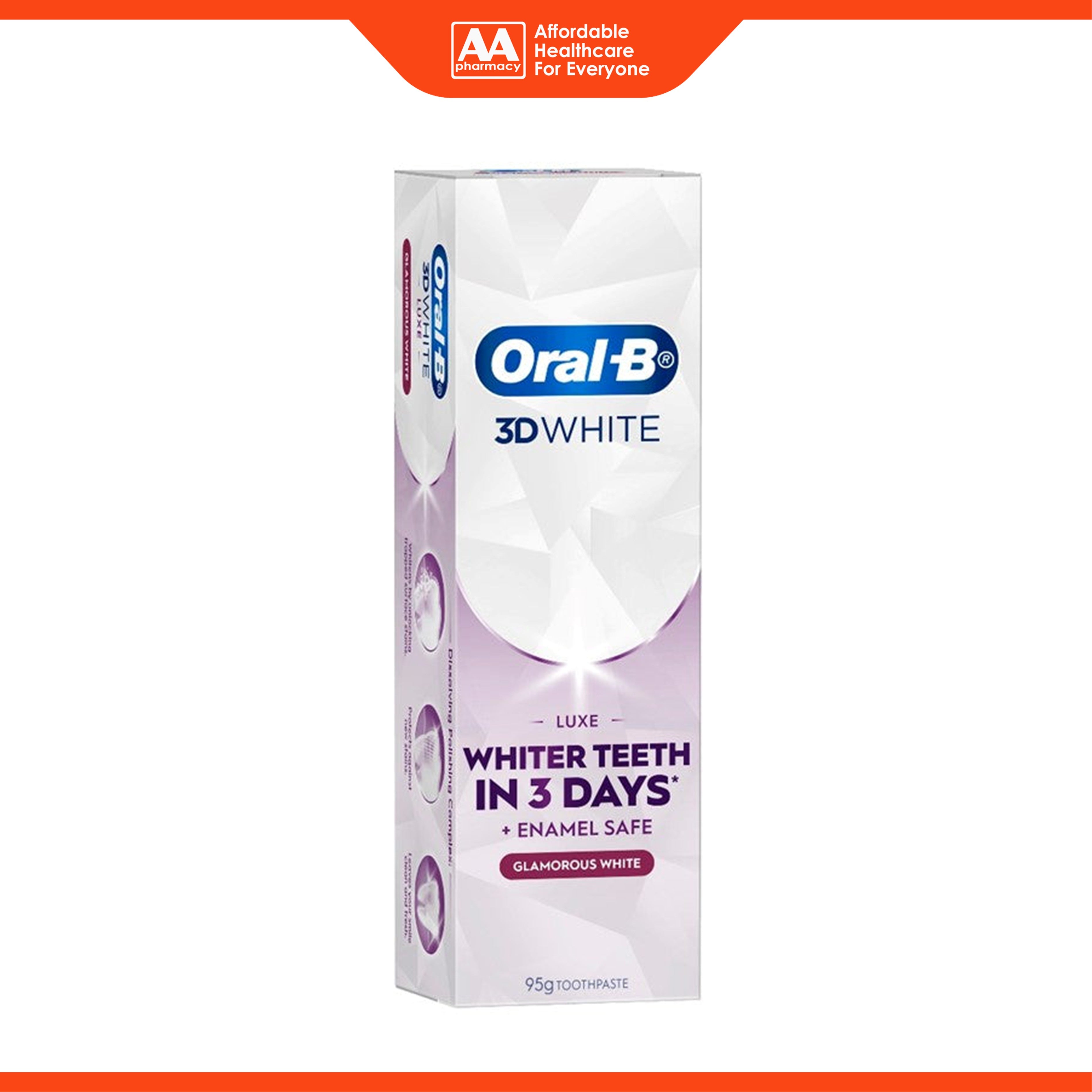 Oral-B 3D White Luxe Toothpaste (Glamorous White) 95g