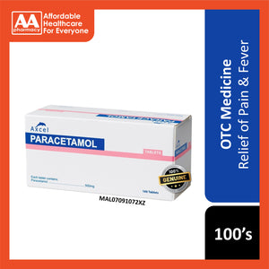 Axcel Paracetamol 500mg Tablet 100's – AA Pharmacy